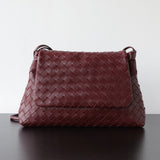 Luxury Handwoven Lambskin Crossbody Bag, Soft Leather Hobo Bag, Designer Craftsmanship Woven Flap Tote for Women