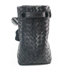Luxury Handwoven Lambskin Leather Shoulder Bag, Soft Leather Versatile Top Handle & Underarm Design for Women