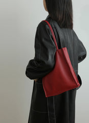 Luxury Leather Tote Bag, Lightweight Minimalist Shopper Bag for Women | Premium Lambskin, Cowhide & Suede Bag | Designer-Inspired Shoulder Bag