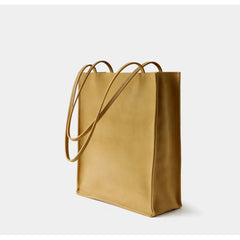 Luxury Leather Tote Bag, Lightweight Minimalist Shopper Bag for Women | Premium Lambskin, Cowhide & Suede Bag | Designer-Inspired Shoulder Bag