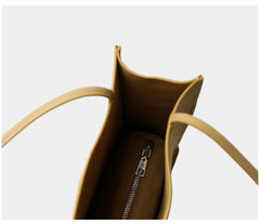 Luxury Leather Tote Bag, Lightweight Minimalist Shopper Bag for Women | Premium Lambskin, Cowhide & Suede Bag | Designer-Inspired Shoulder Bag