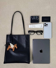 Luxury Leather Tote Bag, Lightweight Minimalist Shopper Bag for Women | Premium Lambskin, Cowhide & Suede Bag | Designer-Inspired Shoulder Bag