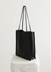 Luxury Leather Tote Bag, Lightweight Minimalist Shopper Bag for Women | Premium Lambskin, Cowhide & Suede Bag | Designer-Inspired Shoulder Bag