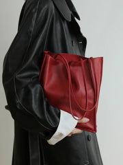 Luxury Leather Tote Bag, Lightweight Minimalist Shopper Bag for Women | Premium Lambskin, Cowhide & Suede Bag | Designer-Inspired Shoulder Bag