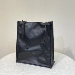Luxury Leather Tote Bag, Lightweight Minimalist Shopper Bag for Women | Premium Lambskin, Cowhide & Suede Bag | Designer-Inspired Shoulder Bag