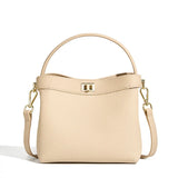 Luxury Pebble Leather Handbags | Genuine Cowhide Small Shoulder Bucket Bag | Crossbody & Top Handle Purse for Women