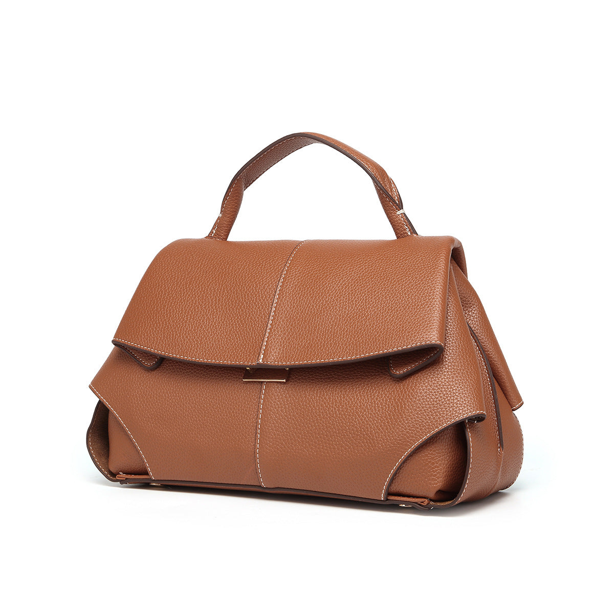 Luxury High Quality Pebbled Cowhide Leather Crossbody Bag, Minimalist Crossbody for Women, Lightweight Shoulder Satchel