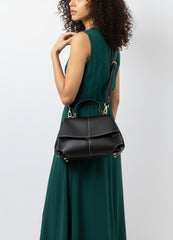 Luxury Pebbled Cowhide Leather Crossbody Bag, Minimalist Crossbody for Women, Lightweight Shoulder Satchel