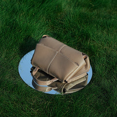 Luxury Pebbled Cowhide Leather Crossbody Bag, Minimalist Crossbody for Women, Lightweight Shoulder Satchel