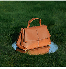 Luxury Pebbled Cowhide Leather Crossbody Bag, Minimalist Crossbody for Women, Lightweight Shoulder Satchel