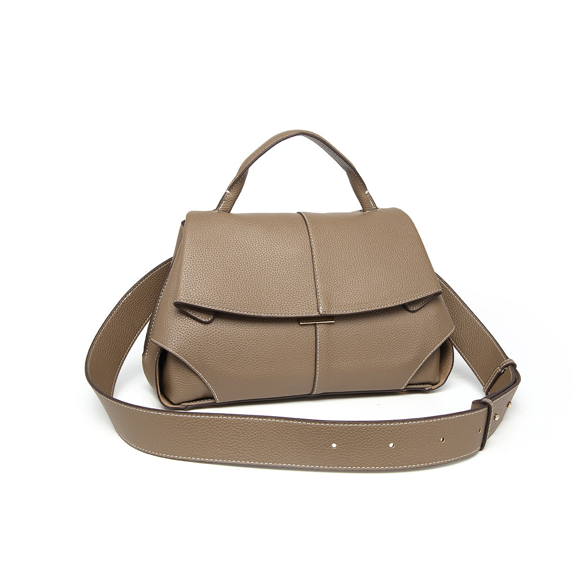Luxury High Quality Pebbled Cowhide Leather Crossbody Bag, Minimalist Crossbody for Women, Lightweight Shoulder Satchel