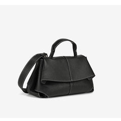 Luxury Pebbled Cowhide Leather Crossbody Bag, Minimalist Crossbody for Women, Lightweight Shoulder Satchel