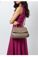 Luxury Pebbled Cowhide Leather Crossbody Bag, Minimalist Crossbody for Women, Lightweight Shoulder Satchel