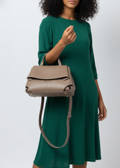 Luxury Pebbled Cowhide Leather Crossbody Bag, Minimalist Crossbody for Women, Lightweight Shoulder Satchel