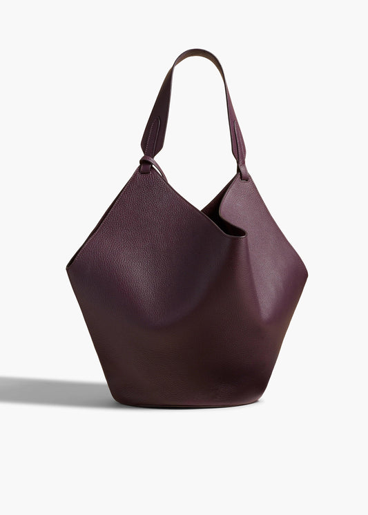 Luxury Pebbled Grain Leather Bucket Bag,  Large Minimalist Cowhide Leather Tote Bag