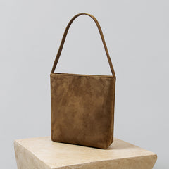 Luxury Suede Leather Shoulder Bucket Bag | Soft Sheepskin Suede Crossbody Purse