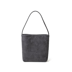 Luxury Suede Leather Shoulder Bucket Bag | Soft Sheepskin Suede Crossbody Purse