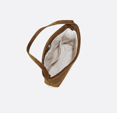 Luxury Suede Leather Shoulder Bucket Bag | Soft Sheepskin Suede Crossbody Purse