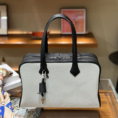 Luxury Taurillon Clemence Boston Commuter Tote Bag, Large Calf Leather Leather Handbag & Shoulder Bag for Women