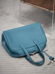Luxury Taurillon Clemence Boston Commuter Tote Bag, Large Calf Leather Leather Handbag & Shoulder Bag for Women