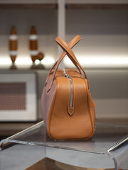 Luxury Taurillon Clemence Boston Commuter Tote Bag, Large Calf Leather Leather Handbag & Shoulder Bag for Women