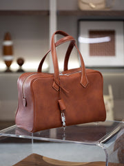 Luxury Taurillon Clemence Boston Commuter Tote Bag, Large Calf Leather Leather Handbag & Shoulder Bag for Women