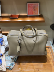 Luxury Taurillon Clemence Boston Commuter Tote Bag, Large Calf Leather Leather Handbag & Shoulder Bag for Women