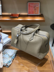 Luxury Taurillon Clemence Boston Commuter Tote Bag, Large Calf Leather Leather Handbag & Shoulder Bag for Women