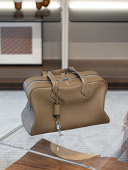 Luxury Taurillon Clemence Boston Commuter Tote Bag, Large Calf Leather Leather Handbag & Shoulder Bag for Women