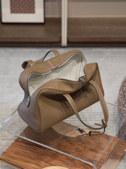 Luxury Taurillon Clemence Boston Commuter Tote Bag, Large Calf Leather Leather Handbag & Shoulder Bag for Women