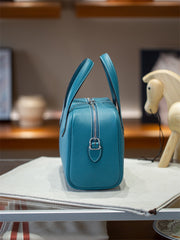 Luxury Taurillon Clemence Leather Boston Shoulder Bag, Calf Leather Leather Handbag & Shoulder Bag for Women