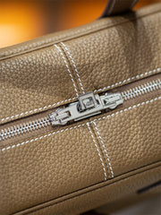 Luxury Taurillon Clemence Leather Boston Shoulder Bag, Calf Leather Leather Handbag & Shoulder Bag for Women