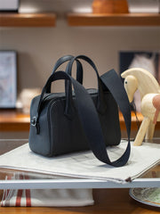 Luxury Taurillon Clemence Leather Boston Shoulder Bag, Calf Leather Leather Handbag & Shoulder Bag for Women