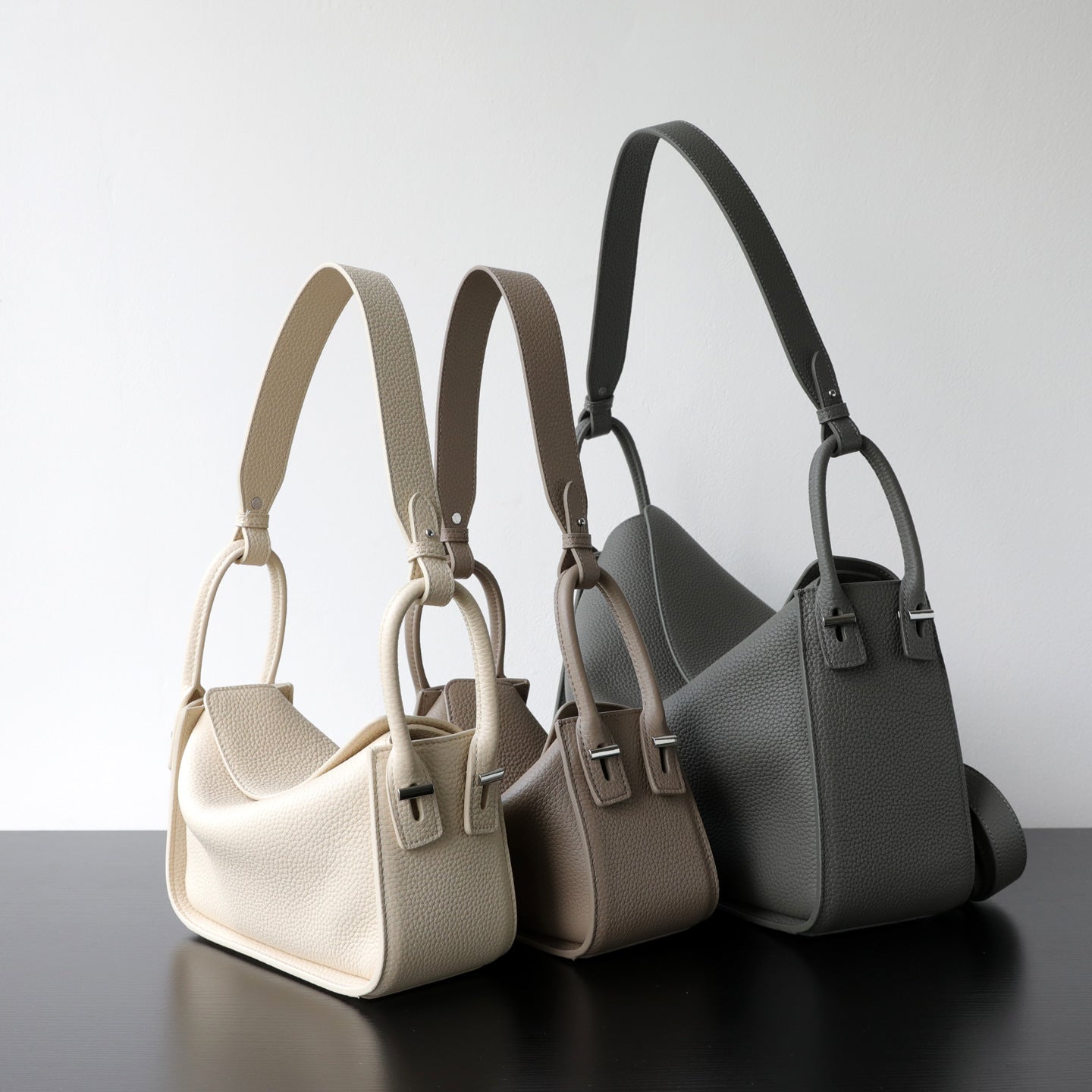 Luxury Togo Calfskin Leather Pillow Bag |  Minimalist Slouchy Crossbody & Shoulder Bag | 2026 Designer Collection