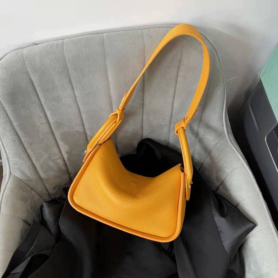 Luxury Togo Calfskin Leather Pillow Bag |  Minimalist Slouchy Crossbody & Shoulder Bag | 2026 Designer Collection