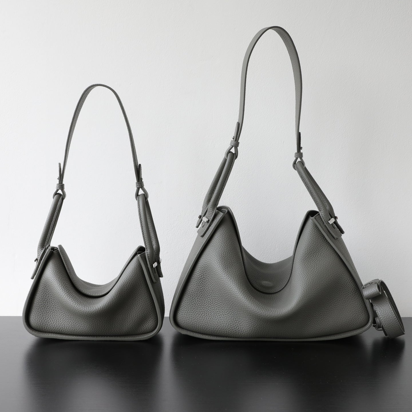 Luxury Togo Calfskin Leather Pillow Bag |  Minimalist Slouchy Crossbody & Shoulder Bag | 2026 Designer Collection