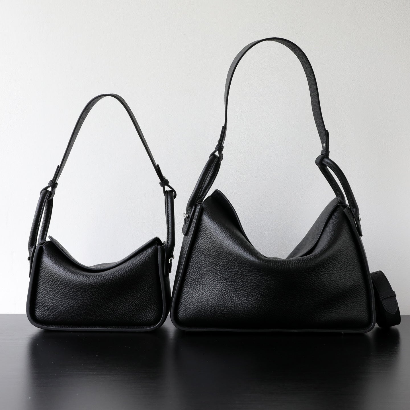 Luxury Togo Calfskin Leather Pillow Bag |  Minimalist Slouchy Crossbody & Shoulder Bag | 2026 Designer Collection