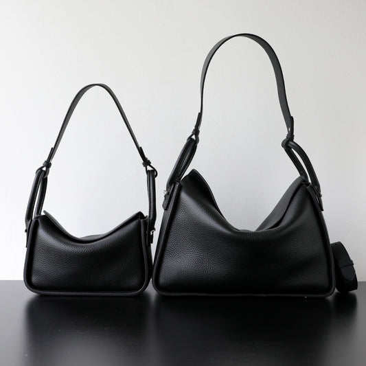 Luxury Togo Calfskin Leather Pillow Bag |  Minimalist Slouchy Crossbody & Shoulder Bag | 2026 Designer Collection