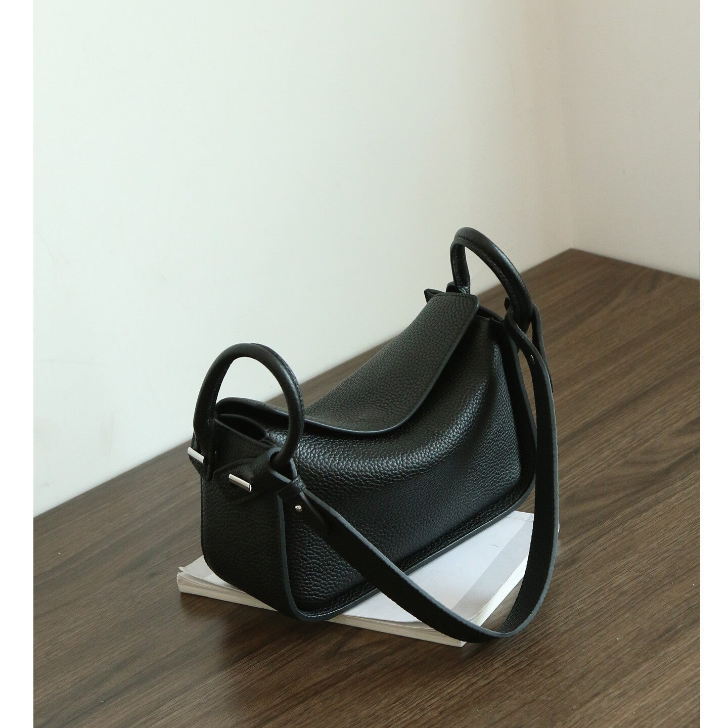 Luxury Togo Calfskin Leather Pillow Bag |  Minimalist Slouchy Crossbody & Shoulder Bag | 2026 Designer Collection