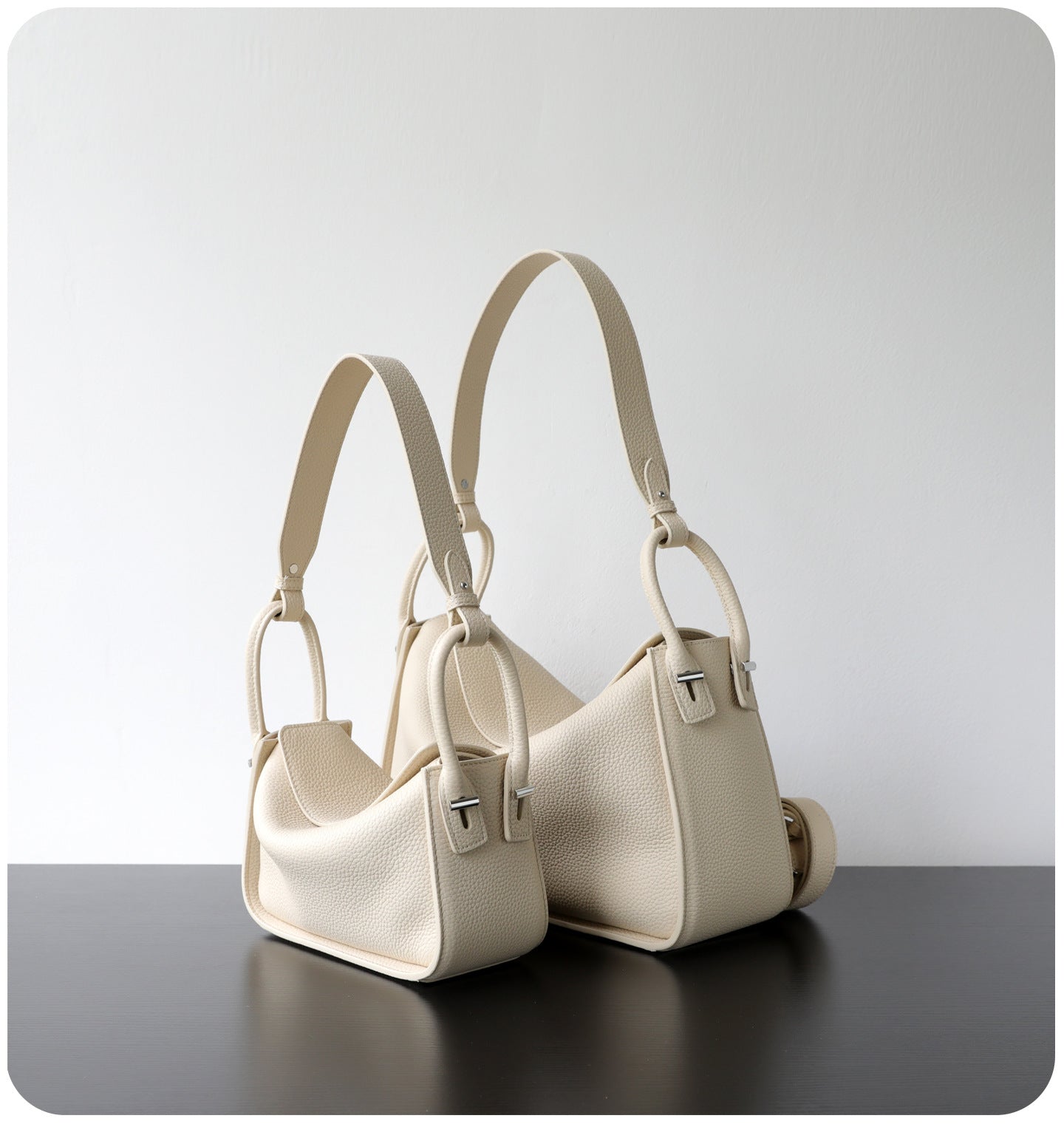 Luxury Togo Calfskin Leather Pillow Bag |  Minimalist Slouchy Crossbody & Shoulder Bag | 2026 Designer Collection
