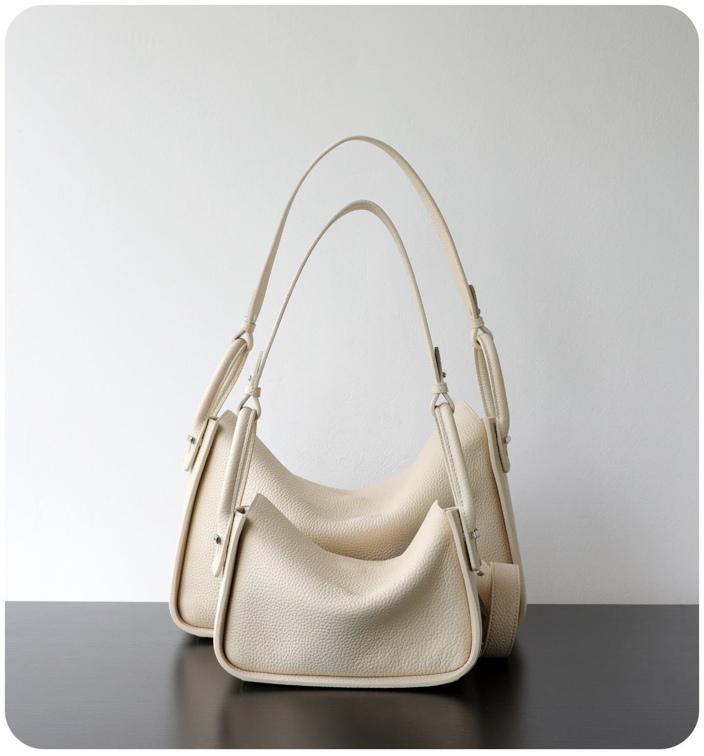 Luxury Togo Calfskin Leather Pillow Bag |  Minimalist Slouchy Crossbody & Shoulder Bag | 2026 Designer Collection