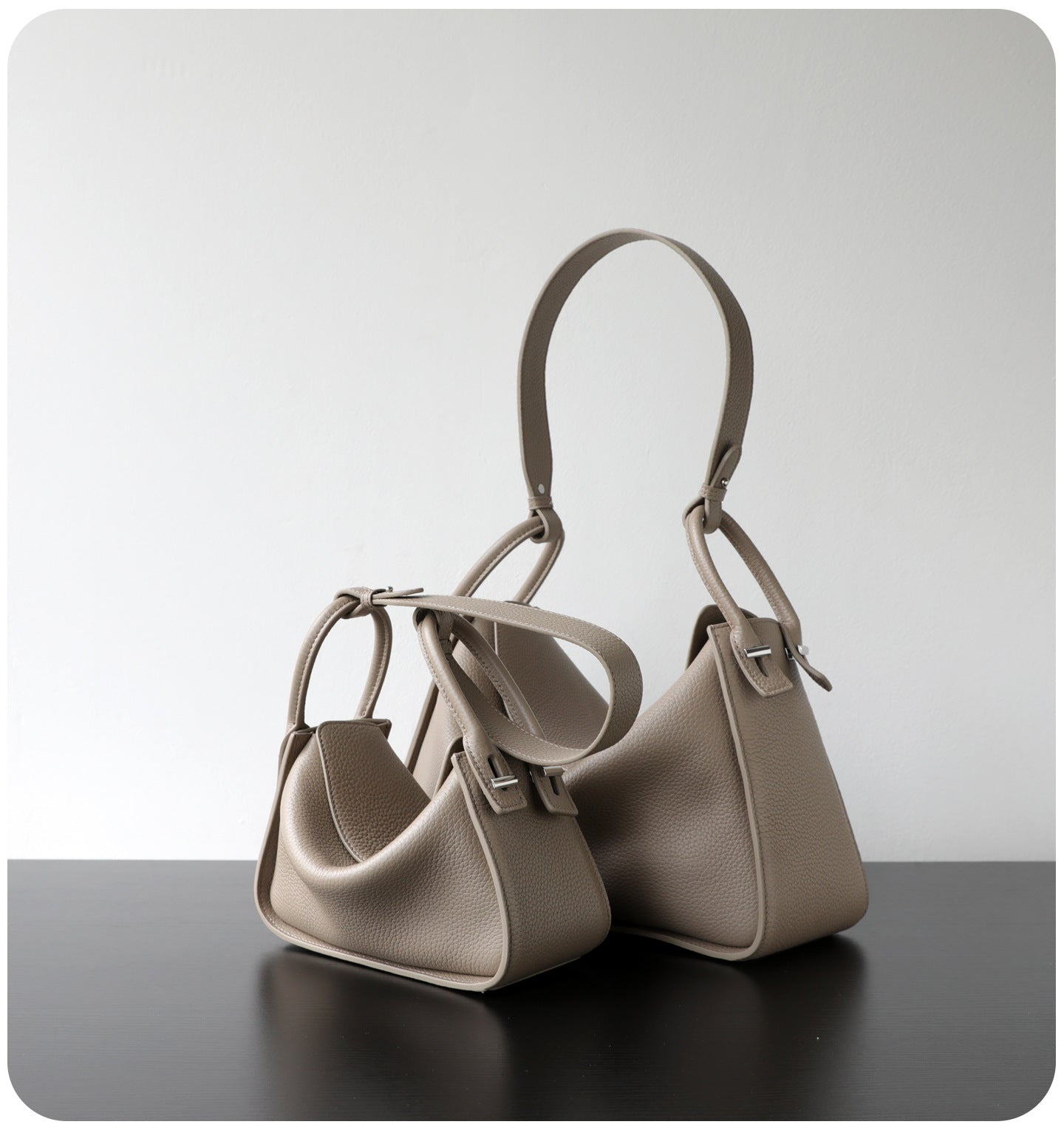 Luxury Togo Calfskin Leather Pillow Bag |  Minimalist Slouchy Crossbody & Shoulder Bag | 2026 Designer Collection