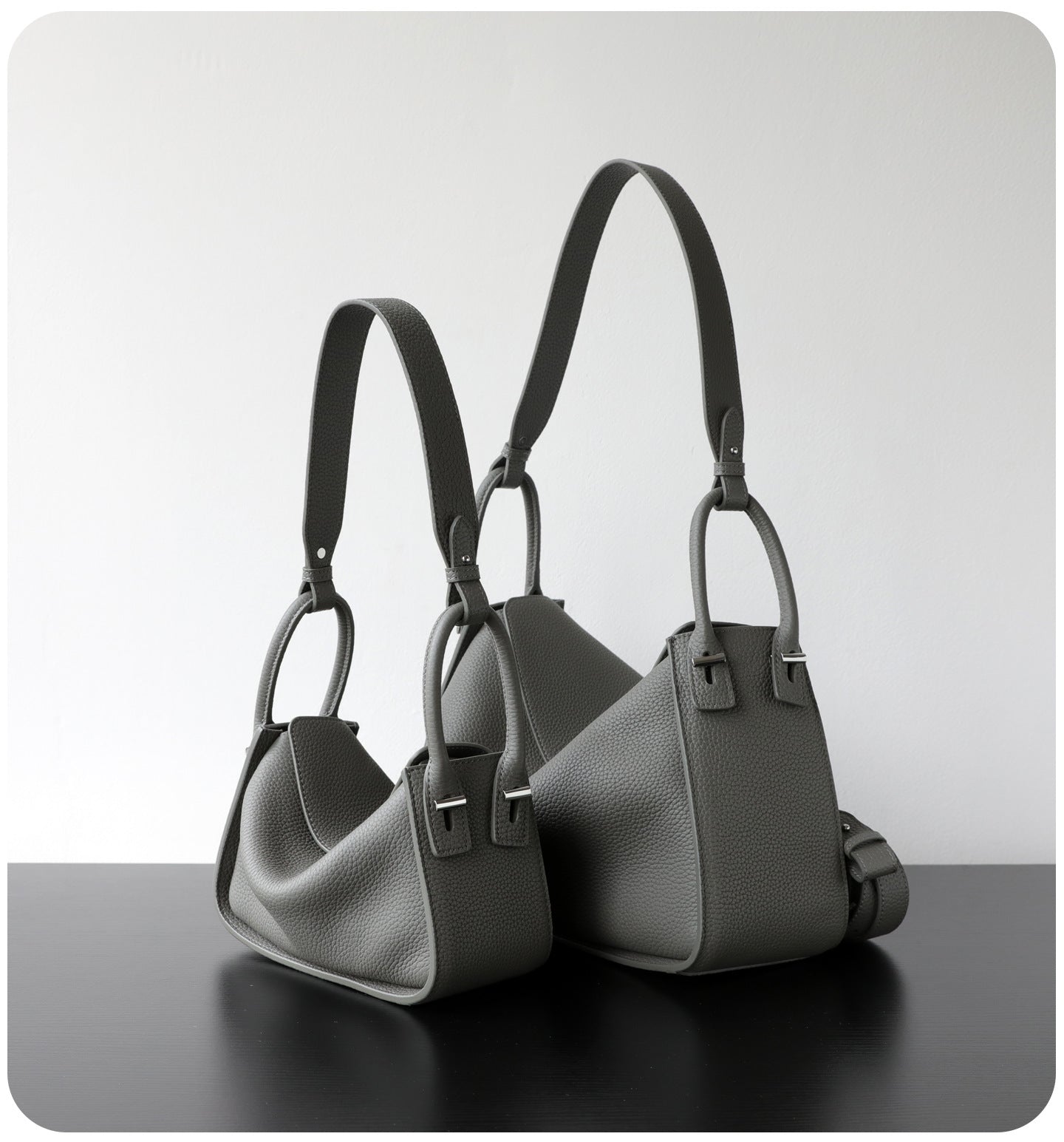 Luxury Togo Calfskin Leather Pillow Bag |  Minimalist Slouchy Crossbody & Shoulder Bag | 2026 Designer Collection