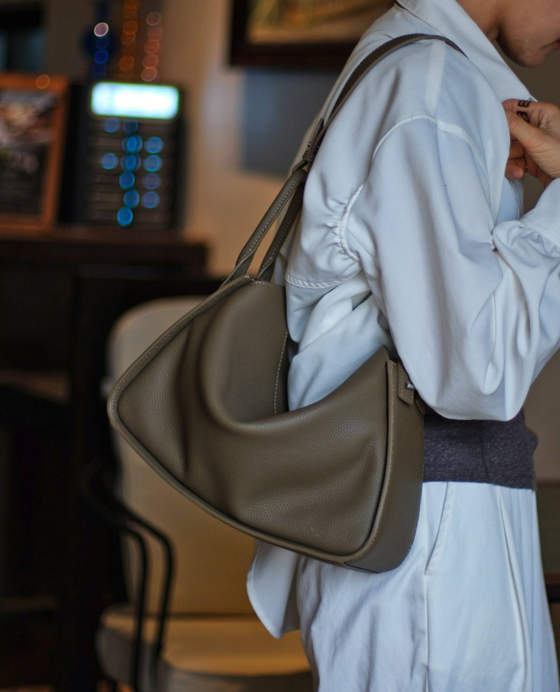 Luxury Togo Calfskin Leather Pillow Bag |  Minimalist Slouchy Crossbody & Shoulder Bag | 2026 Designer Collection