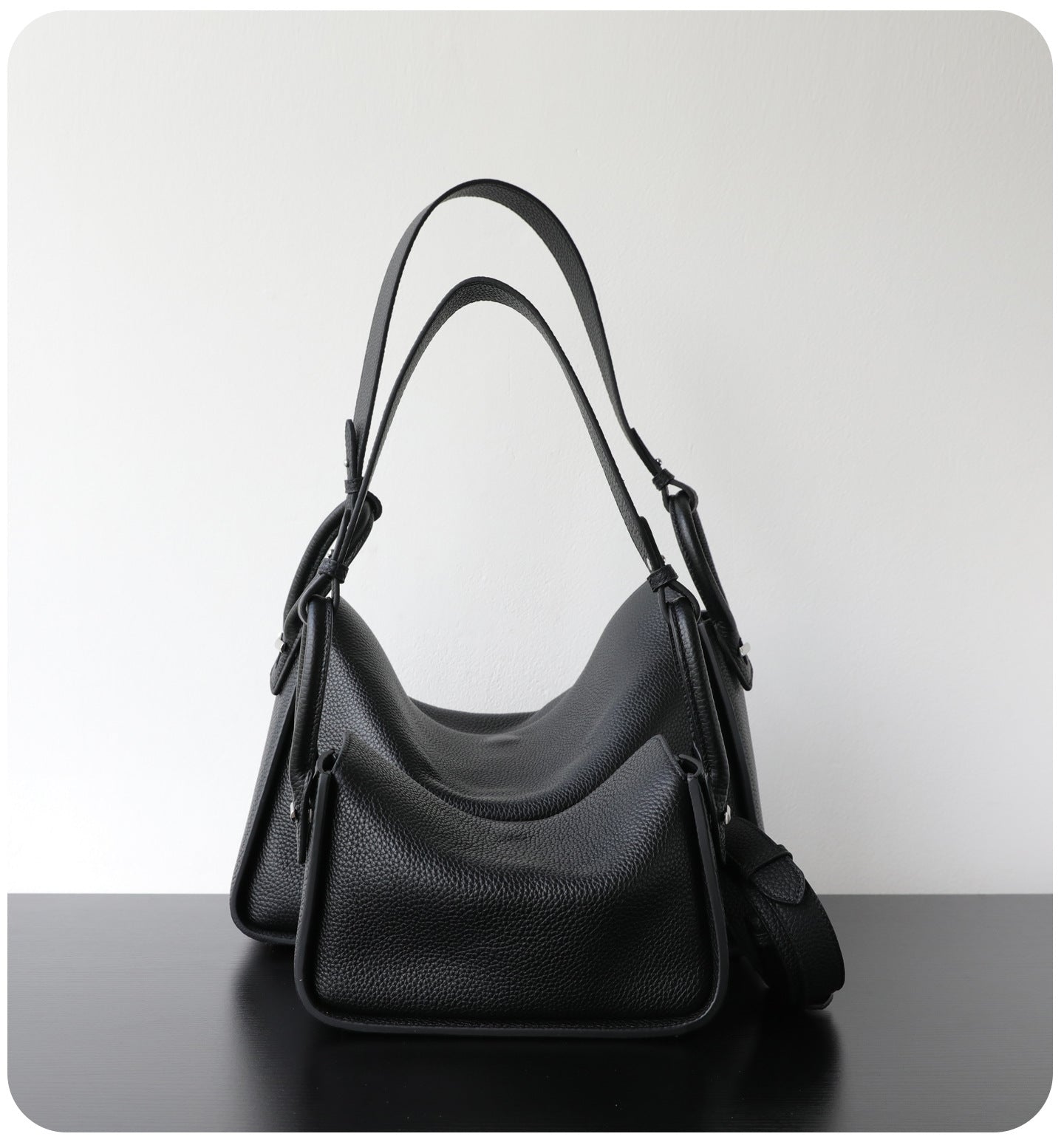 Luxury Togo Calfskin Leather Pillow Bag |  Minimalist Slouchy Crossbody & Shoulder Bag | 2026 Designer Collection
