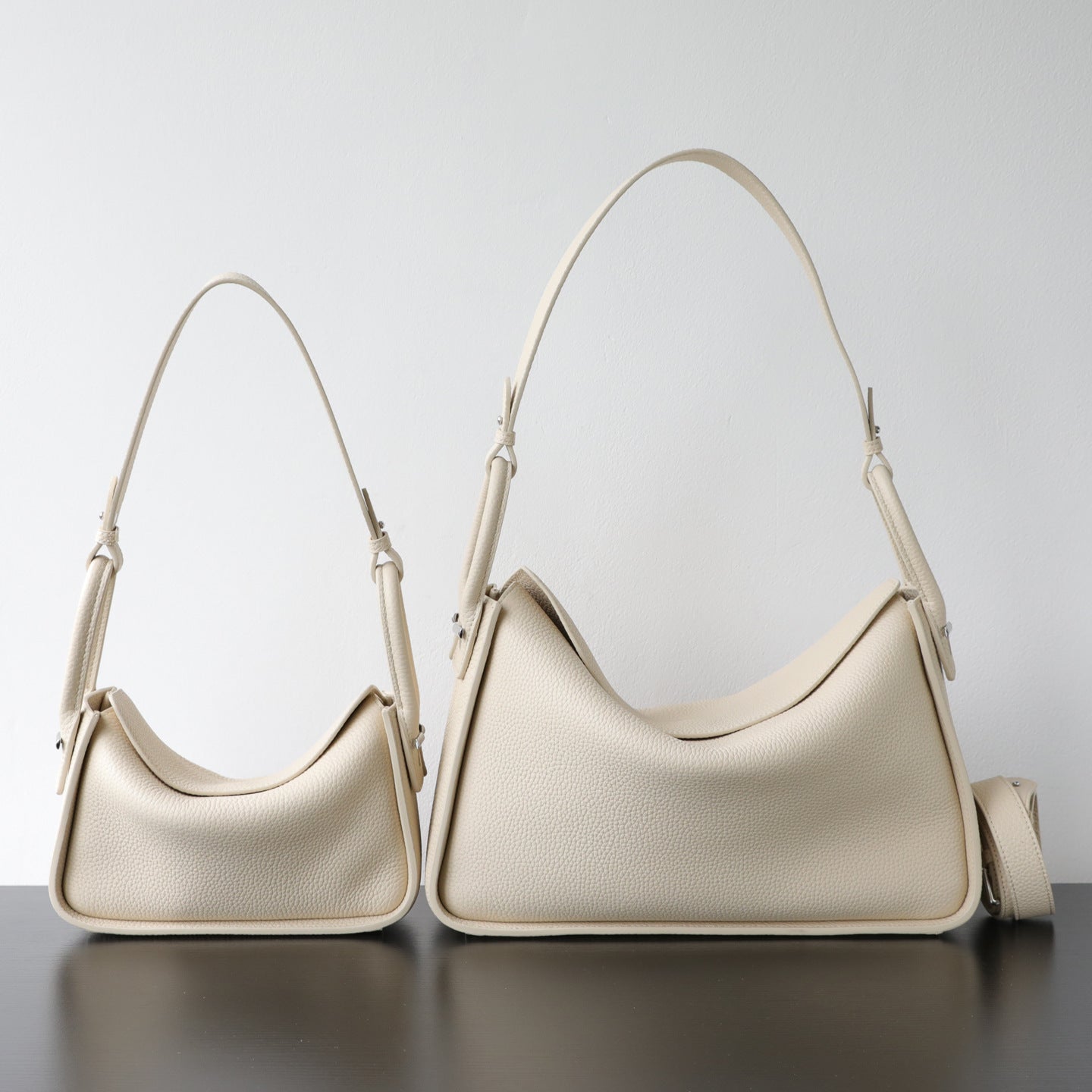 Luxury Togo Calfskin Leather Pillow Bag |  Minimalist Slouchy Crossbody & Shoulder Bag | 2026 Designer Collection