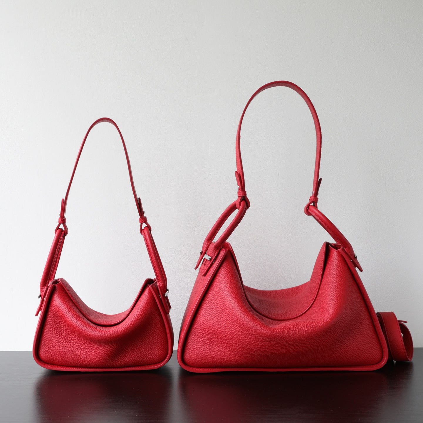 Luxury Togo Calfskin Leather Pillow Bag |  Minimalist Slouchy Crossbody & Shoulder Bag | 2026 Designer Collection