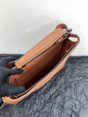 Luxury Togo Leather Structured Brief Tote, Unisex Shoulder Bag & Handbag, Laptop Bag