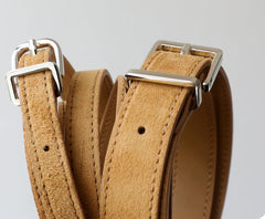 Luxury Vintage Brown Suede Bag, Handmade Lambskin Suede Shoulder & Crossbody Small Square Bag