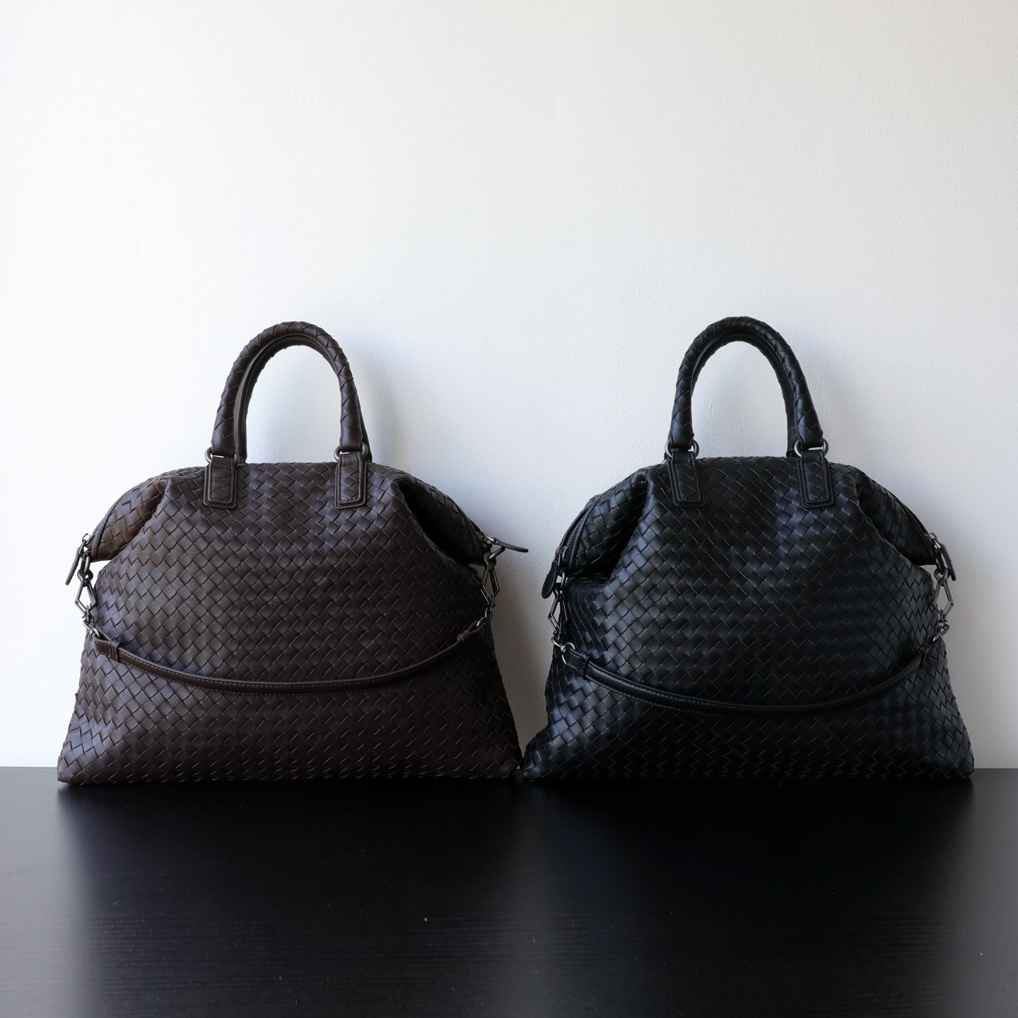 Italy Lambskin Leather Tote Black, Large Intrecciato Leather Bag, Quilted Elegant Tote in Trendy, Boutique Bag, Classic Gift to Her